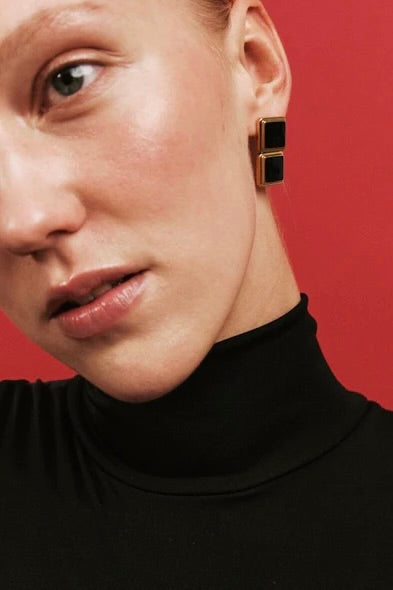 Archer Drop Earrings - Gold