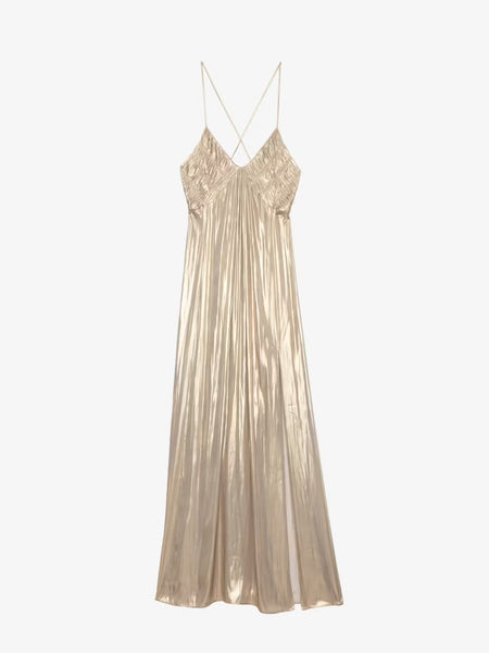 ZADIG&VOLTAIRE - Rayonne Satin Dress - Gold