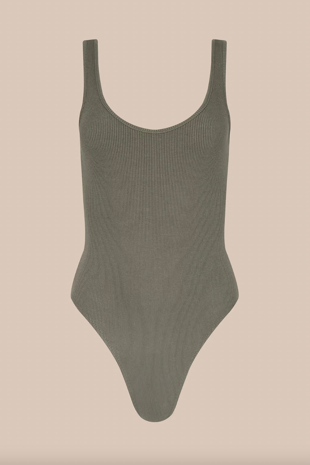 Nica Scoop Bodysuit - Smokey Olive