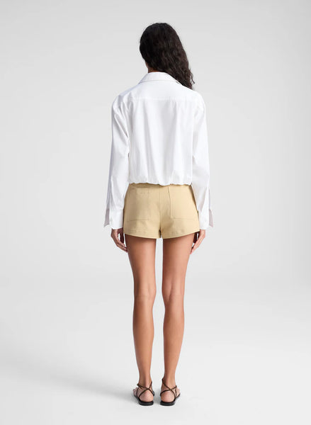 A.L.C. - Leo Cropped Cotton Shirt - White