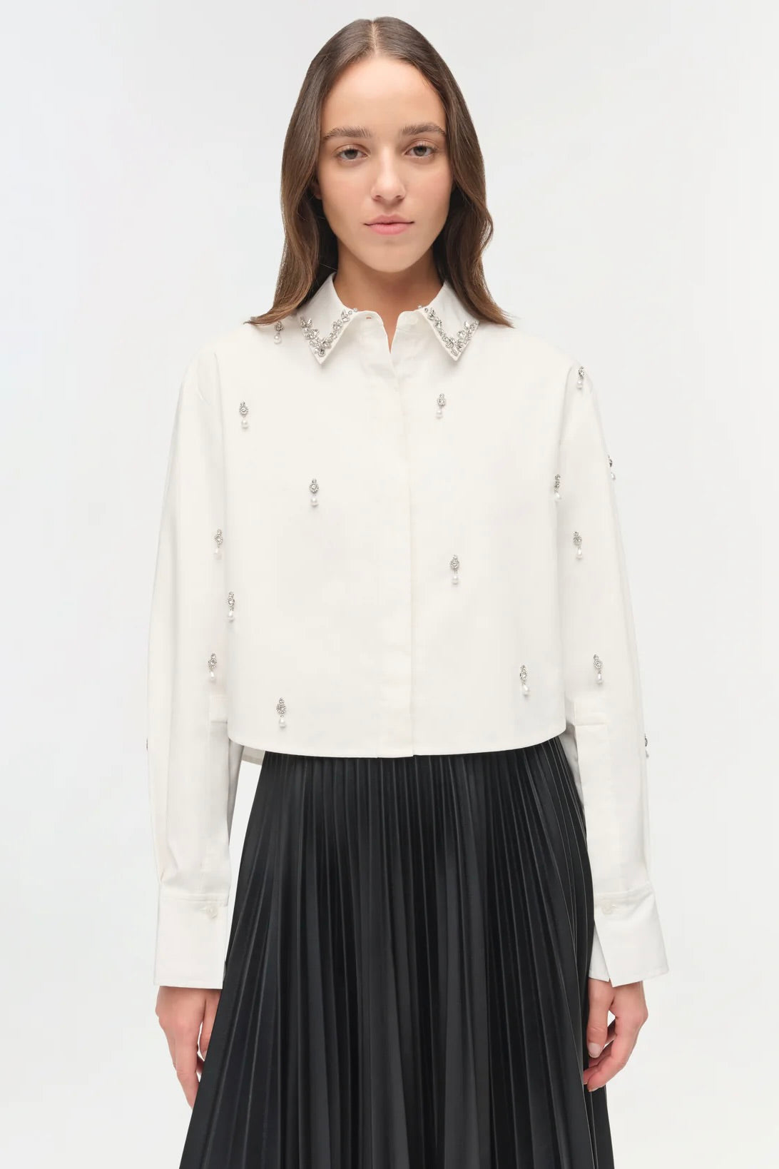 Renata Embellished Cotton Shirt