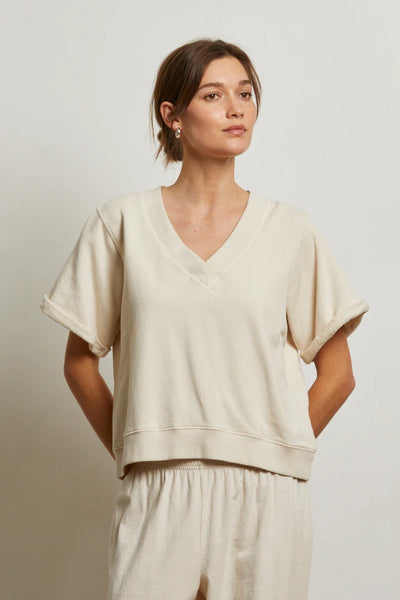 Perfect White Tee - Briggs French Terry Sweatshirt - Sugar