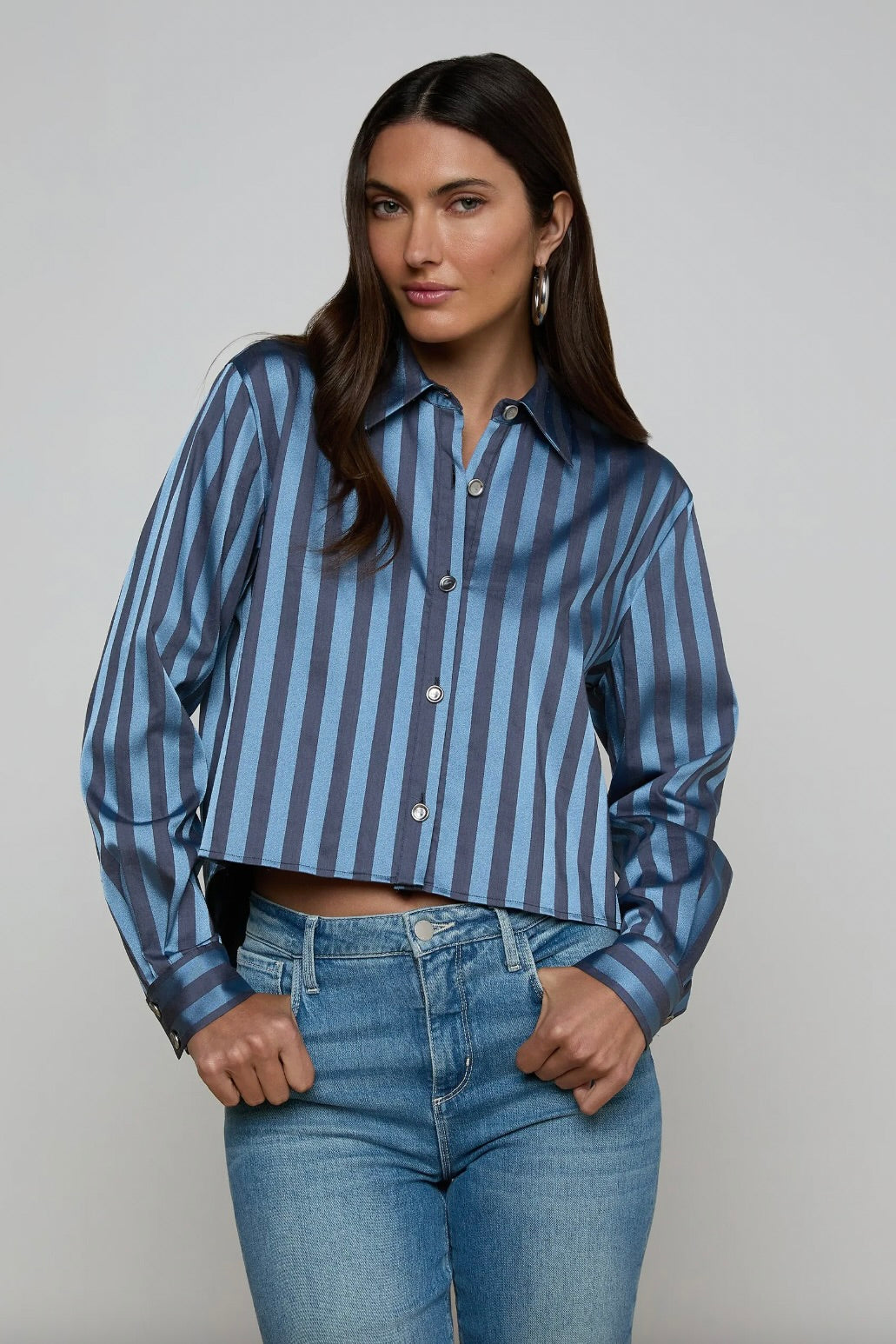 Cosette Crop Hi-Low Shirt