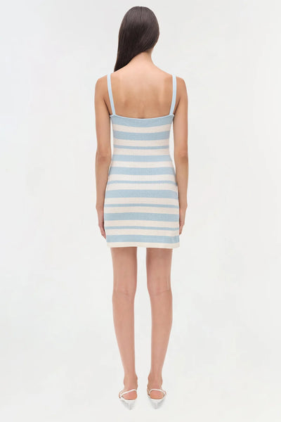 SIMKHAI - Suvi Knit Mini Dress - Azure Sky Stripe