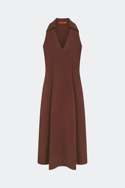 SIMONMILLER - Nava Poplin Midi Dress - Choco Brown