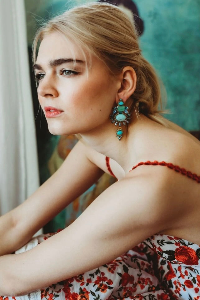 Henning Earrings - Turquoise