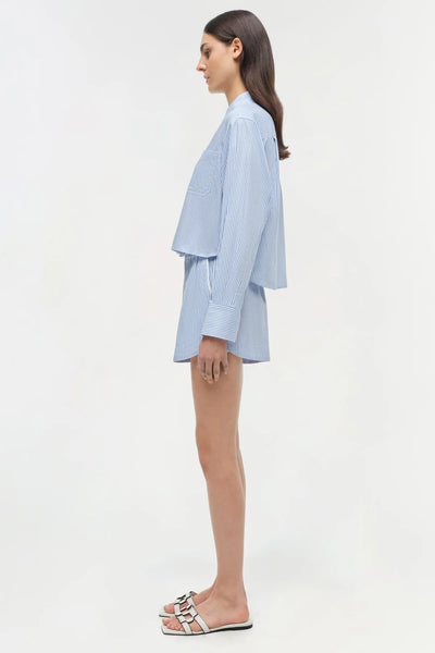 SIMKHAI - Renata Cotton Shirt - Blue Hydrangea