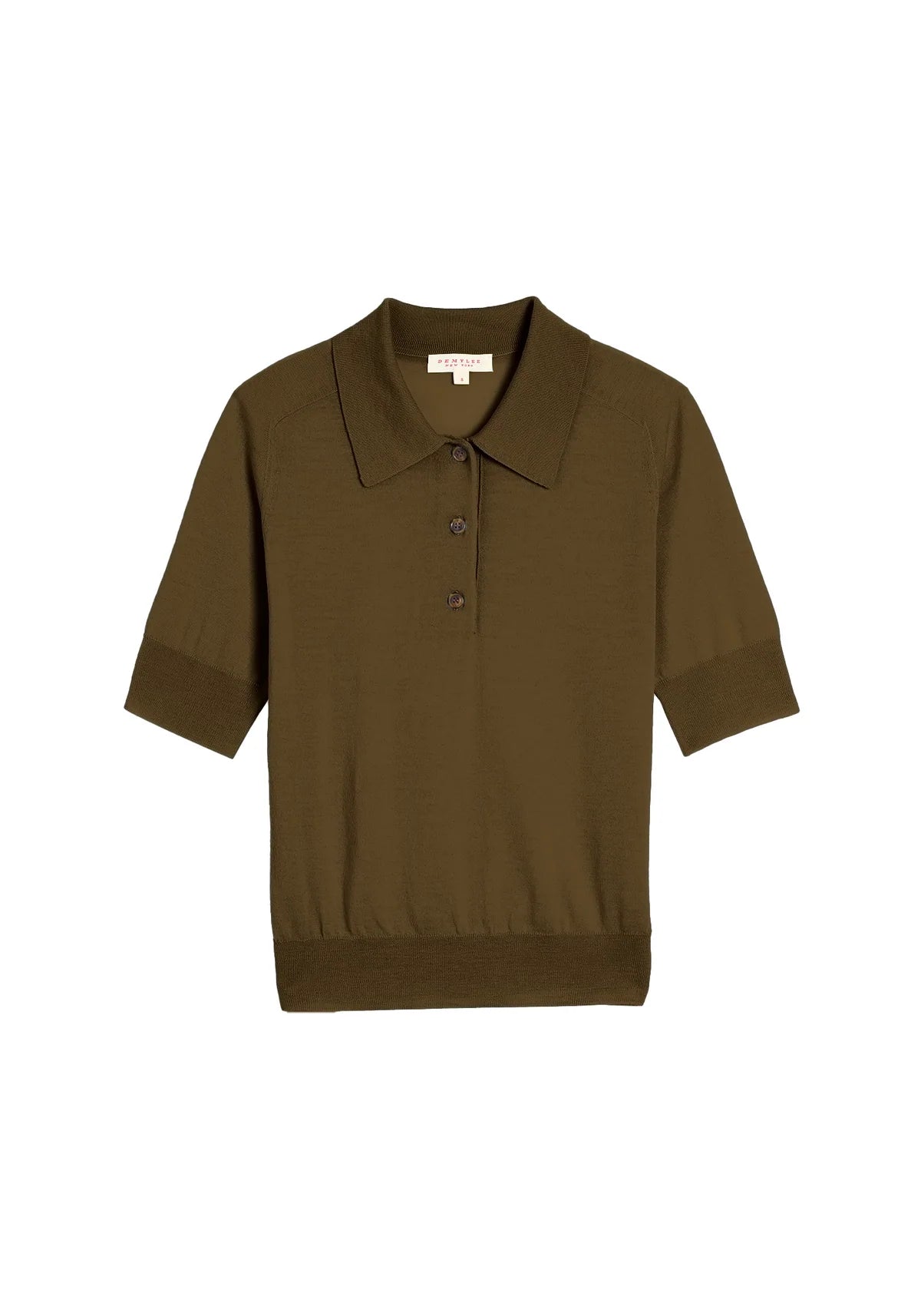 DEMYLEE - Jarvis Superfine Merino Wool Polo Top - Loden