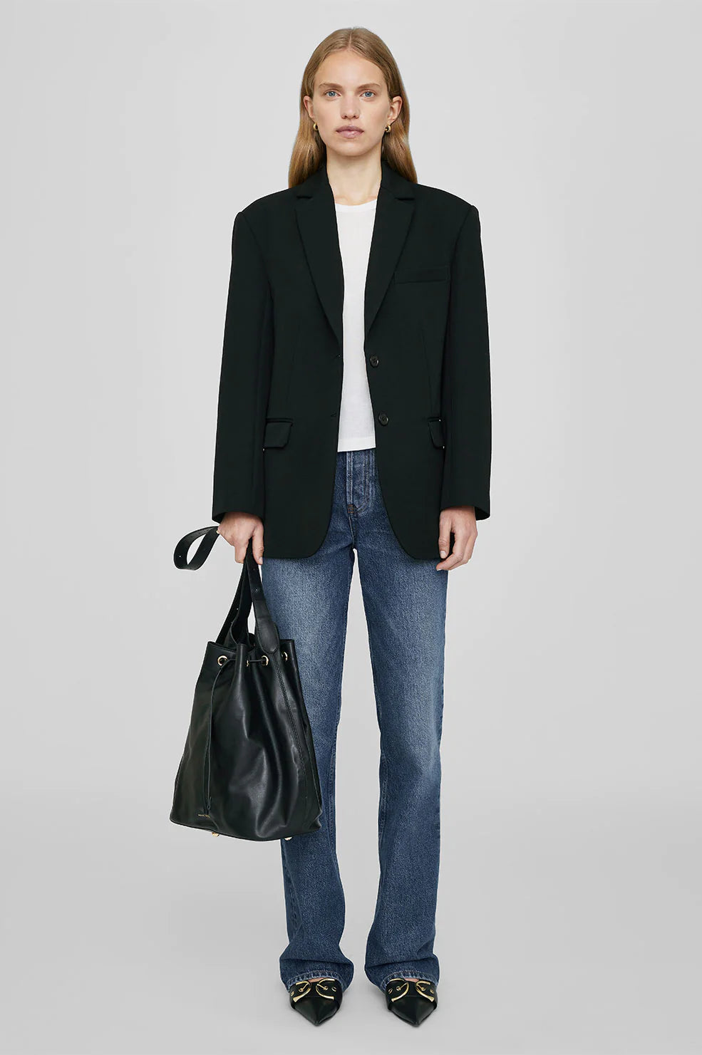 Anine Bing - Alana Bucket Bag - Black