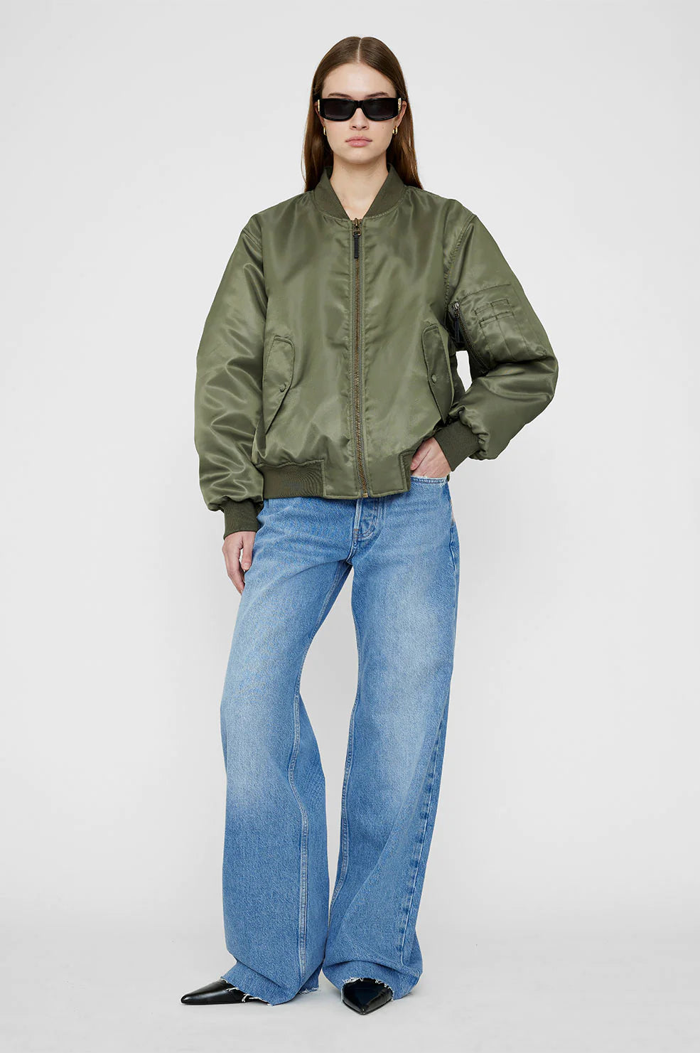ANINE BING - Leon Bomber Jacket - Army Green