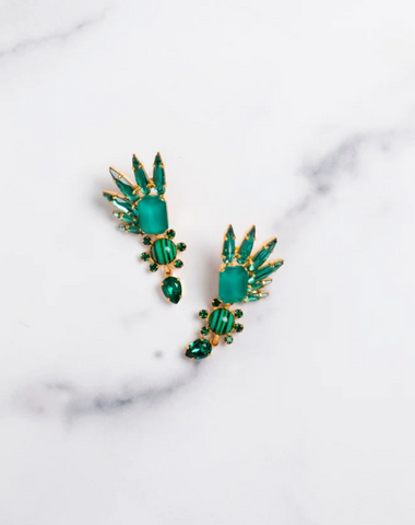 Elizabeth Cole - Abrielle Earrings - Green