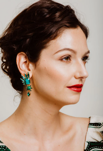 Elizabeth Cole - Abrielle Earrings - Green