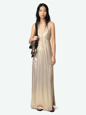 ZADIG&VOLTAIRE - Rayonne Satin Dress - Gold