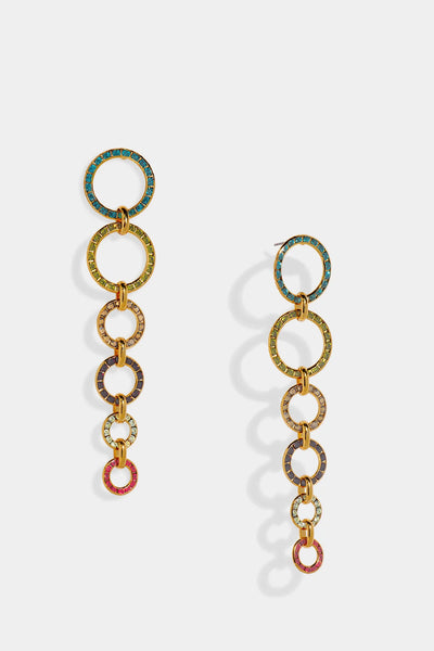 Nicole Romano - Sagitta Colored Crystal Link Earring
