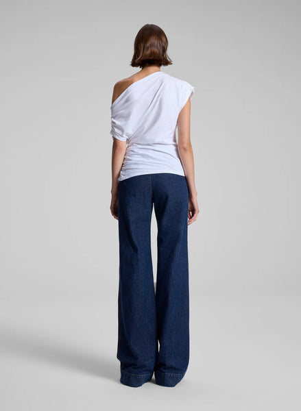 A.L.C. - Alice Cotton One Shoulder Tee - White