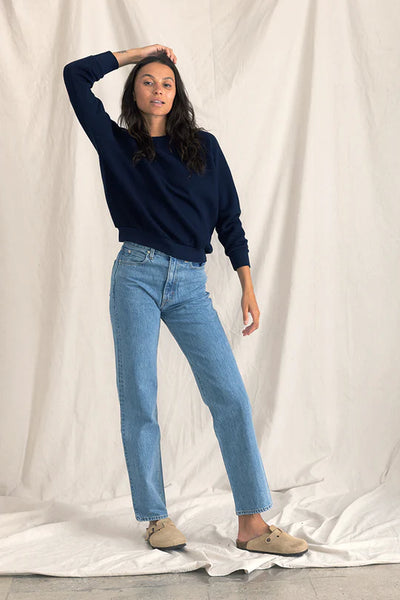 Perfect White Tee - Allman - Navy