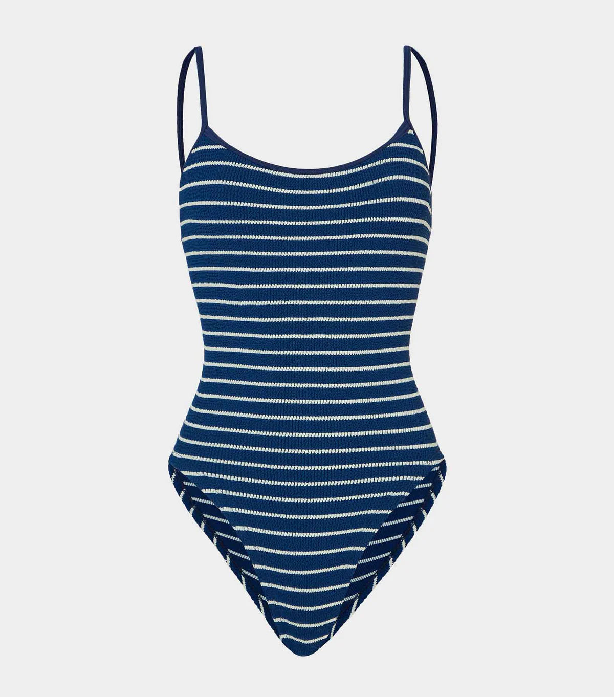 Hunza G - Pamela Swim - Navy/White Stripe