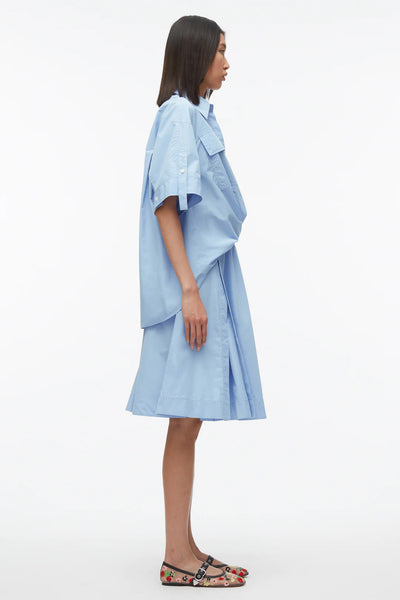3.1 Phillip Lim - Tucked Front Shirt Dress - Oxford Blue