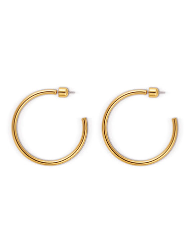 Christina Caruso - Wire Hoop Earring - Gold