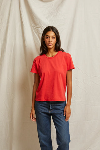 Perfect White Tee - Harley Tee - Poppy Red