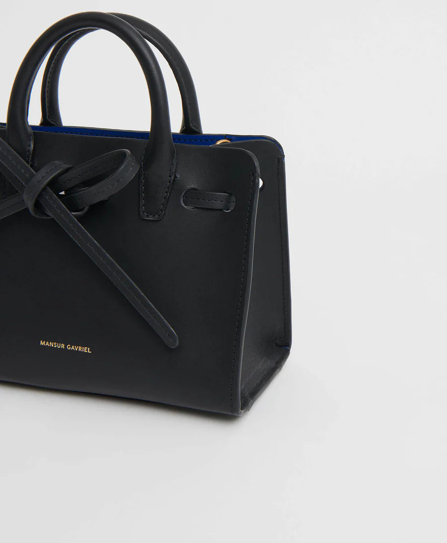 Mansur Gavriel Mini Mini Sun Bag Black Royal Gena Chandler