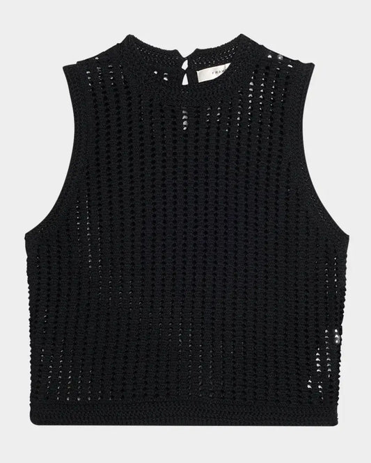 FRAME - The Crochet Tank - Black