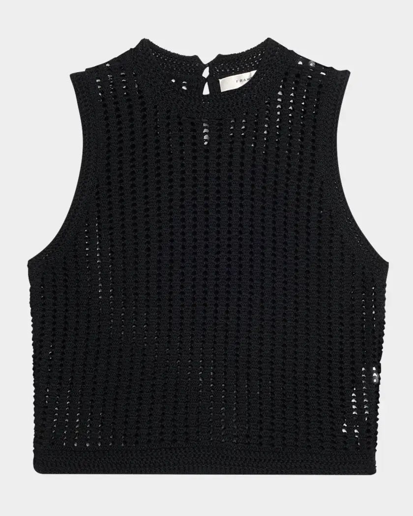 FRAME - The Crochet Tank - Black