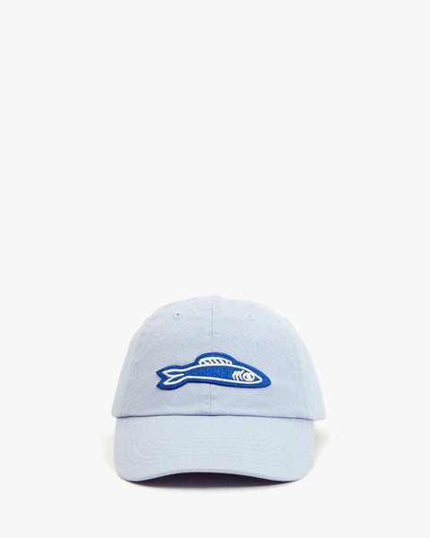 Clare V. - Baseball Hat - Baby Blue w/ Cobalt Sardine Patch