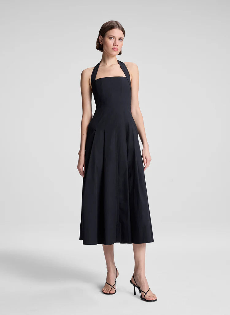 A.L.C. - Natalie Stretch Cotton Midi Dress - Black