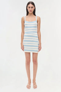 SIMKHAI - Suvi Knit Mini Dress - Azure Sky Stripe