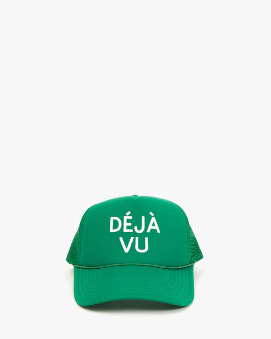 Clare V. - Trucker Hat - Green w/ Cream Déjà Vu