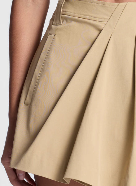 A.L.C. - Brody Pleated Skort - Dark Beige