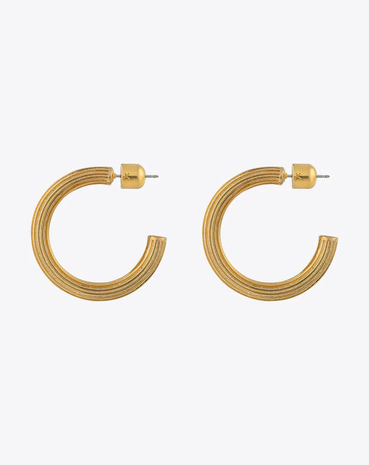 Christina Caruso - Ribbed Hoop Earring