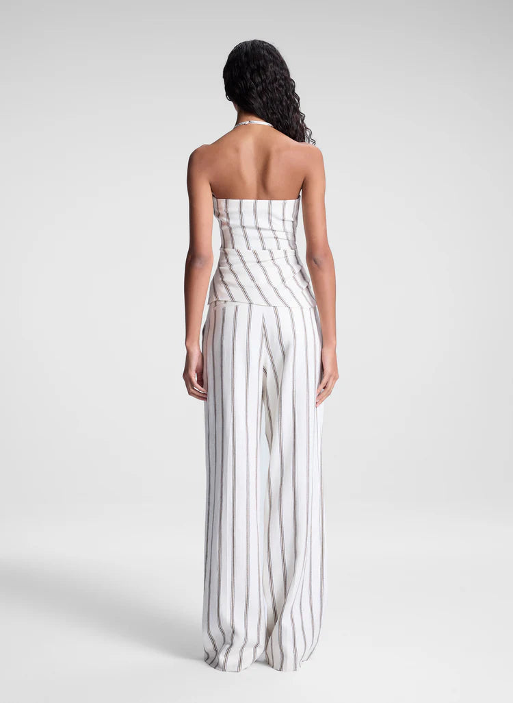 ALC - Charles Striped Linen Pant - Cream Stripe