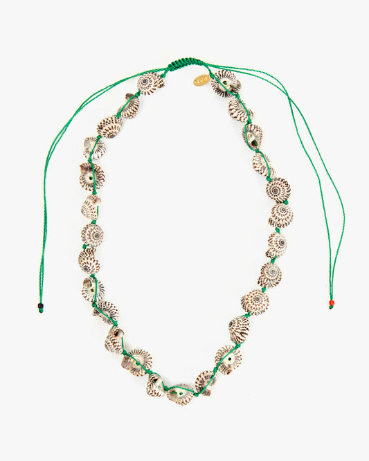 Clare V. - Checker Shell Necklace - Black/Cream