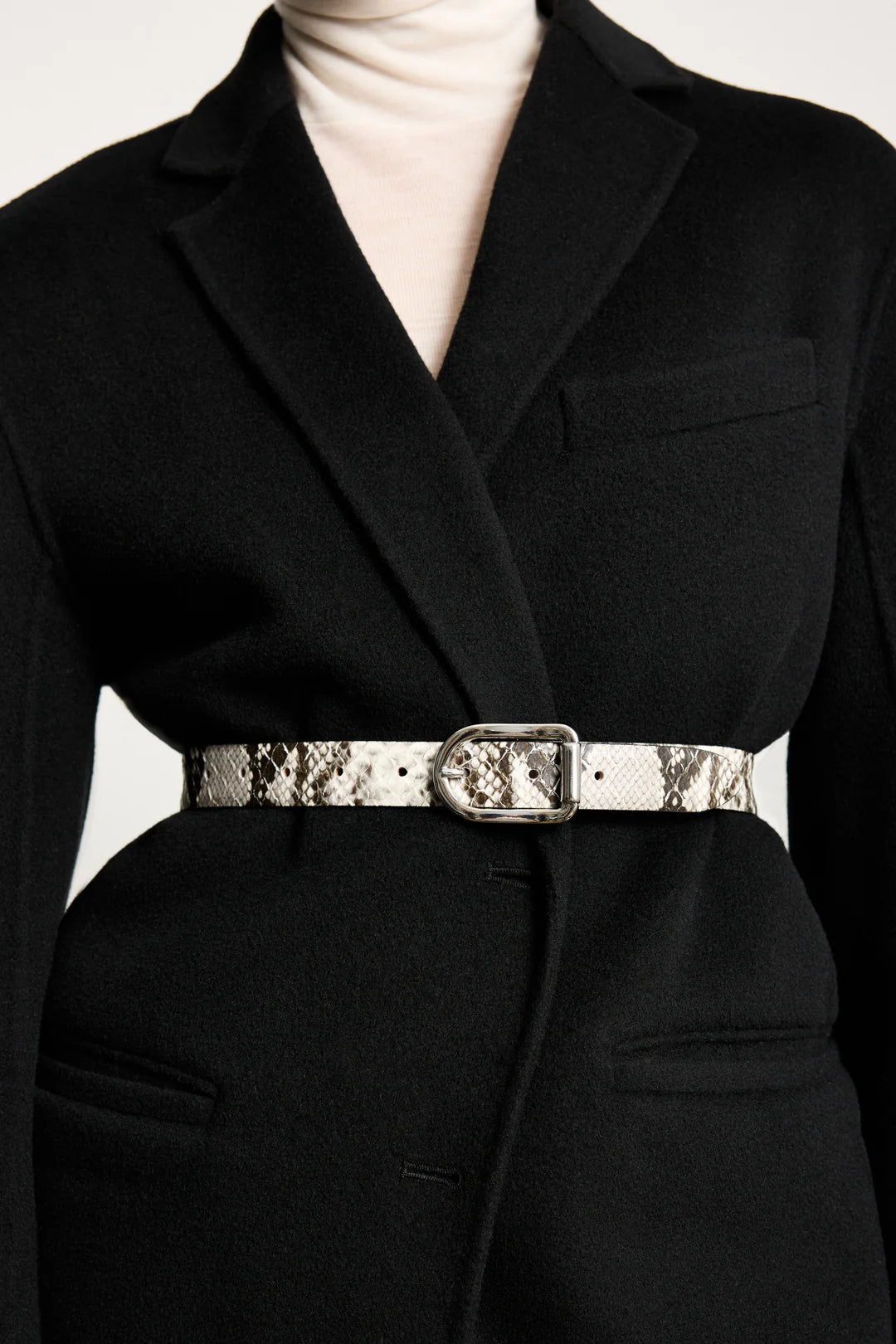 Déhanche - Mija Belt - Beige Snake & Silver