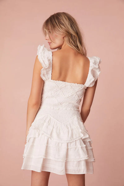 LoveShackFancy - Marsinia Cotton Smocked Dress - Bright White