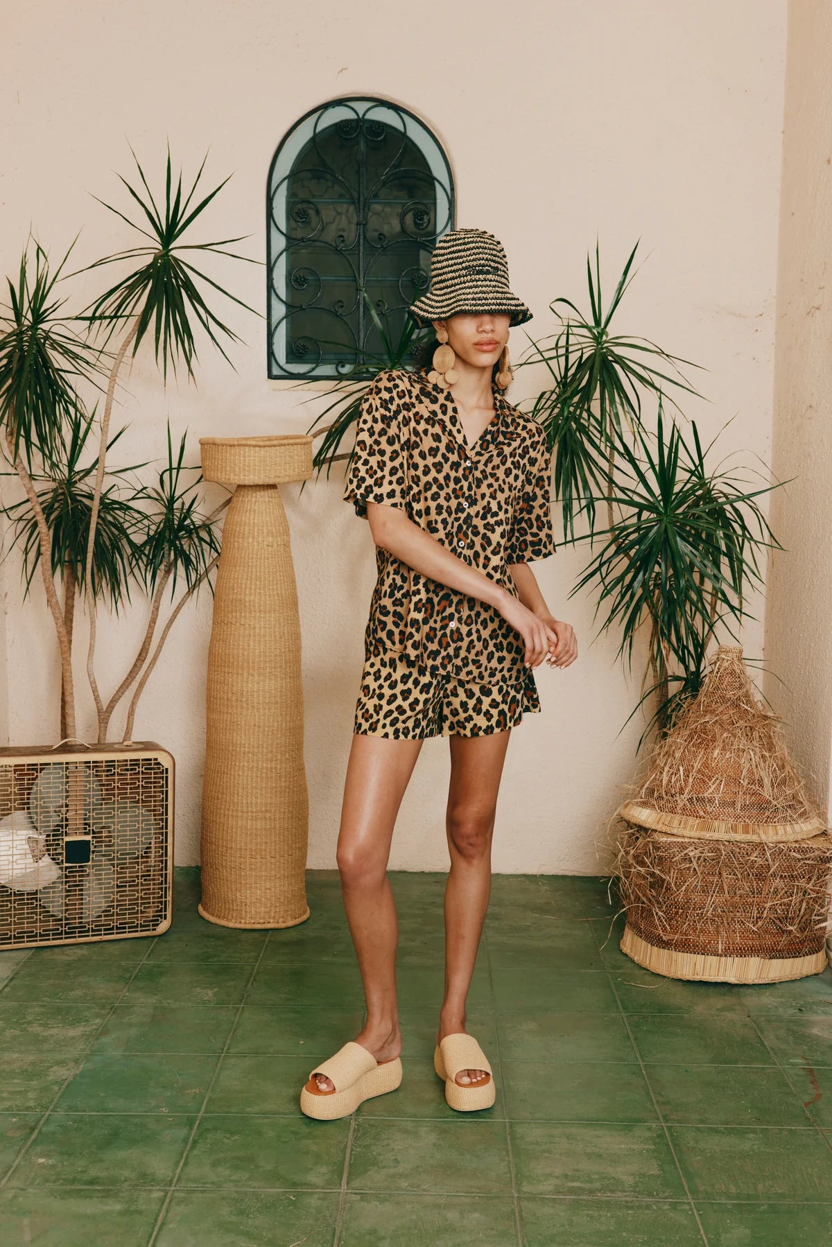 SIMONMILLER - Bia Linen Camp Shirt - Cheetah