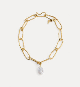 forte forte - sculptural necklace with pearl detail