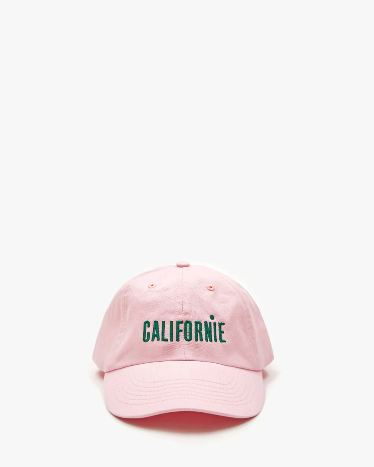 Clare V. - Baseball Hat - Light Pink w/ Fern Embroidered Californie
