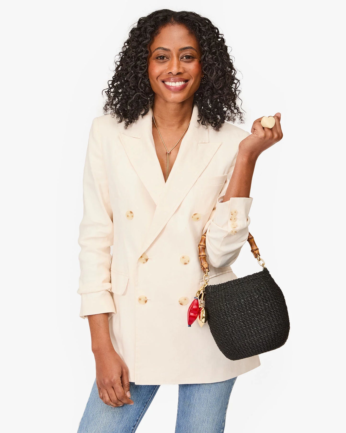 Clare V. - Pot De Miel w/ Bamboo Handle - Black