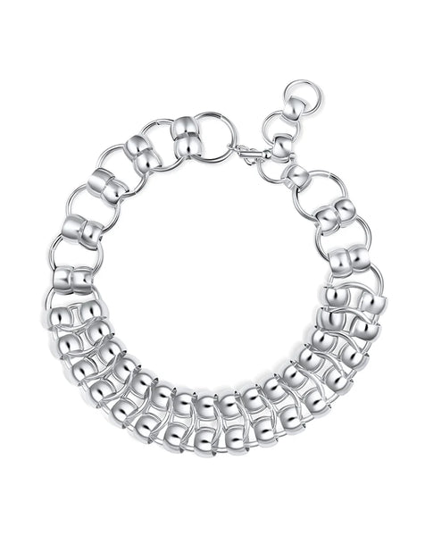Christina Caruso - Link Necklace - Rhodium
