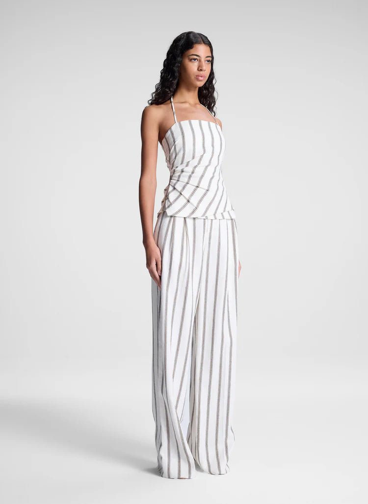 ALC - Charles Striped Linen Pant - Cream Stripe