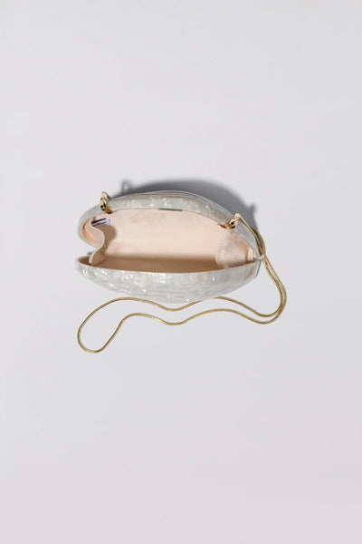 SIMKHAI - Bridget Pearl Oyster Clutch - White