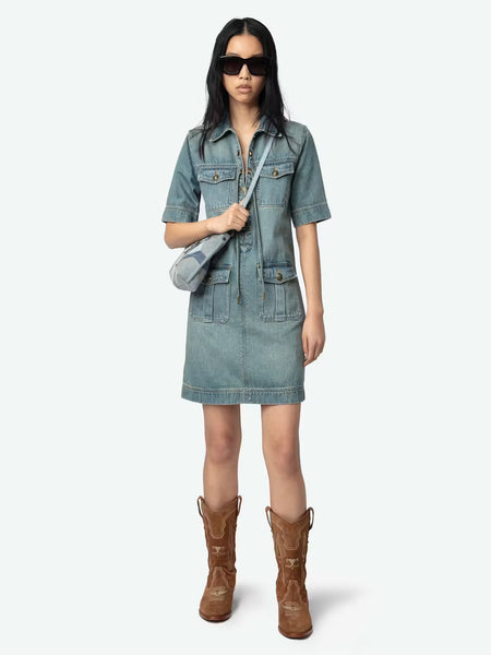 ZADIG&VOLTAIRE - Record Denim Dress - Light Blue
