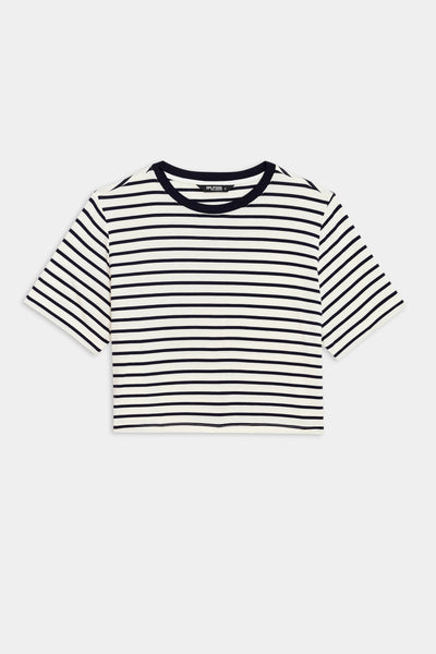 SPLITS59 - Djuna Crop Ringer - Indigo Stripe