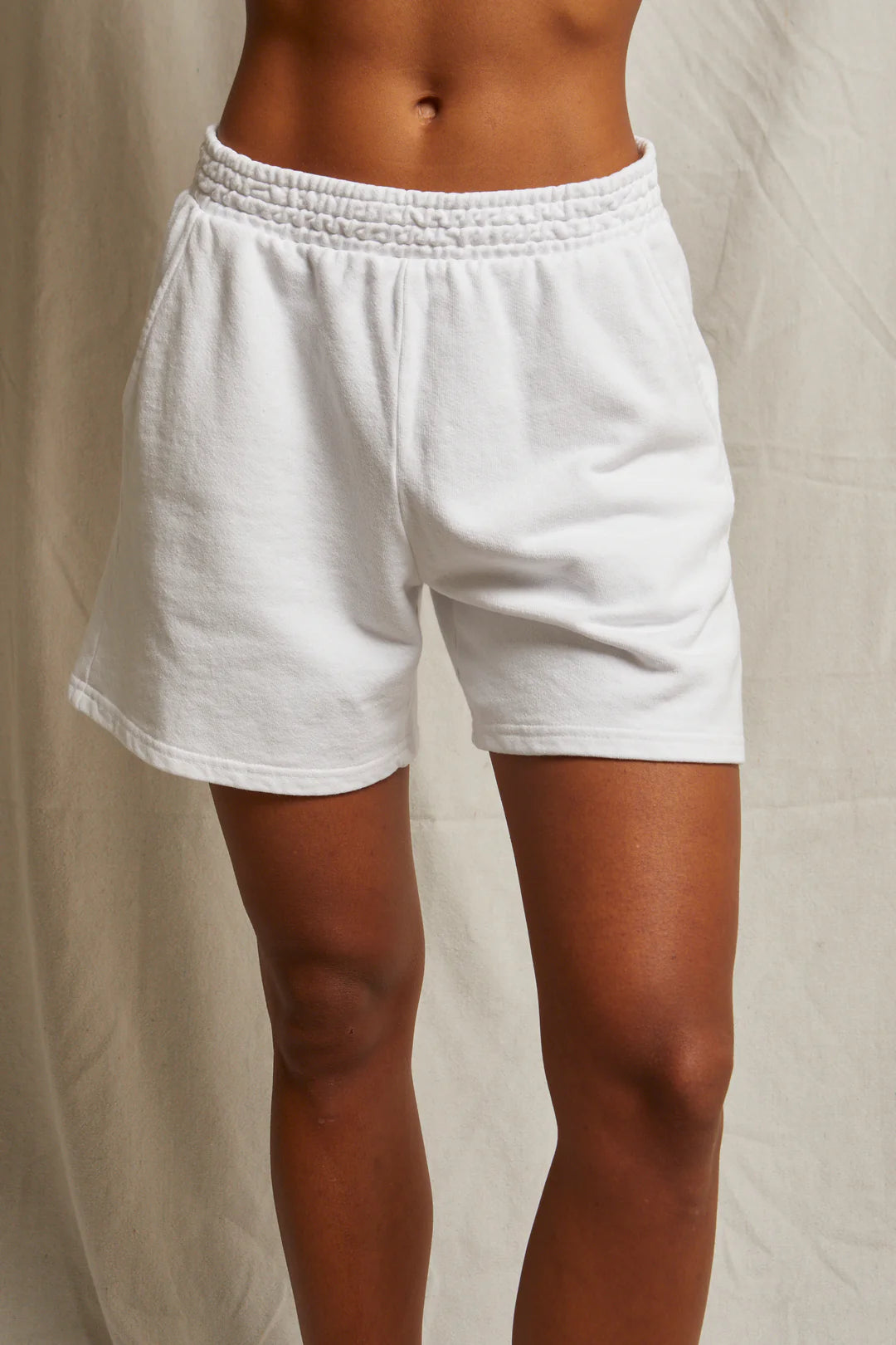 Perfect White Tee - Bari Sweatshort - White