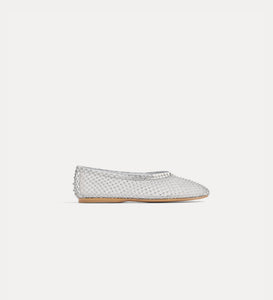 Forte Forte - Ballet Flat in Crystal–Embellished Mesh - Nuage