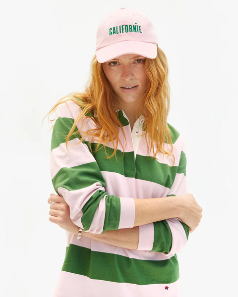 Clare V. - Baseball Hat - Light Pink w/ Fern Embroidered Californie