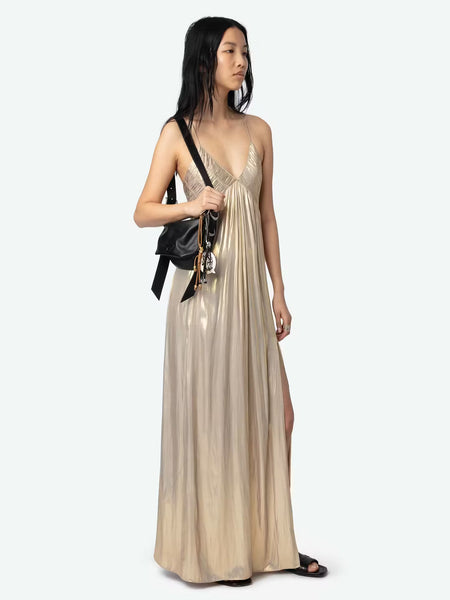 ZADIG&VOLTAIRE - Rayonne Satin Dress - Gold